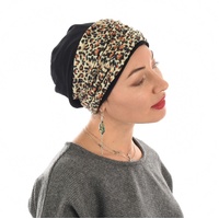 Black Premium Cotton Beanie with Seamless Headband | Option 11 | S/M