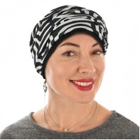 Black Premium Cotton Beanie with Seamless Headband | Option 13 | L/XL