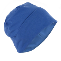 Premium Cotton Slip-on Sleep Cap Beanie | Denim Royal Blue | M/L/XL