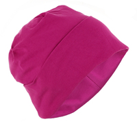 Premium Cotton Slip-on Sleep Cap Beanie | Ruby Pink | M/L/XL