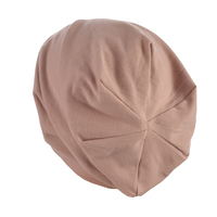 Premium Cotton Slip-on Sleep Cap Beanie | Pink - Dusty Pink | S/M