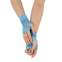 Fishnet Gloves Palm-Wrist Length | Blue - Sky Blue / Aqua Blue