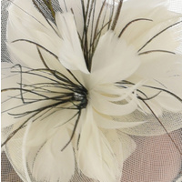 Headband and Clip Twin Flower Fascinator 