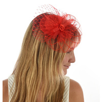 Mini Top Hat Fascinator | Red