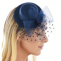 Big Bow Mini Top Hat Fascinator