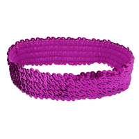 Wide Stretch Glitter Headband  | Metallic Hot Pink