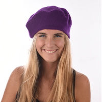 Classic Costume Wool Beret  | Purple - Dark Purple Violet