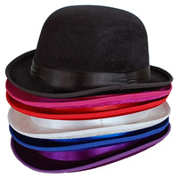 Velvet Costume Bowler Hat