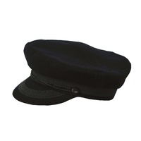 Wool Felt Greek Fisherman Cap | Black | 59cm