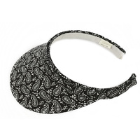 Small Brim Paisley Cotton Clip-On Visor