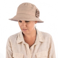 My Fair Lady Cloche Sun Hat | Neutral/Blush Khaki
