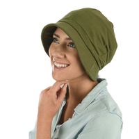 Jersey Slouchy Cloche Hat | Green - Olive Green