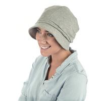 Jersey Slouchy Cloche Hat | Grey - Light Grey