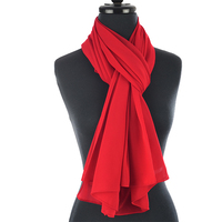 Over-Shoulder Evening Chiffon Shawl Wrap | Red