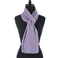 Over-Shoulder Evening Chiffon Shawl Wrap | Purple - Light Purple Lilac