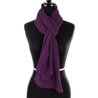 Over-Shoulder Evening Chiffon Shawl Wrap | Purple - Dark Purple Violet