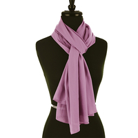 Over-Shoulder Evening Chiffon Shawl Wrap | English lavender / Dusty Violet