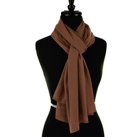 Over-Shoulder Evening Chiffon Shawl Wrap | Brown - Chocolate Brown