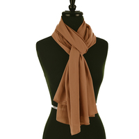 Over-Shoulder Evening Chiffon Shawl Wrap | Rust