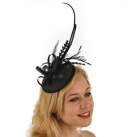 Fascinator - Jessica with Sinamay Loops and Curled Feather Quills
