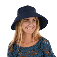 Wide Brim Rollup Visor | Blue - Navy Blue / Dark Blue