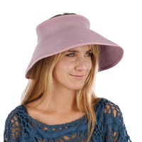 Wide Brim Rollup Visor | Purple - Light Purple Lilac
