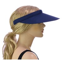Wide Brim Slide-on Visor  | Blue - Navy Blue / Dark Blue