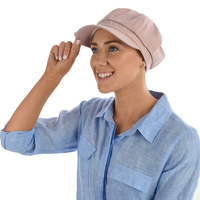 Vivien Cotton Bakerboy Cap | Pink - Dusty Pink | S/M