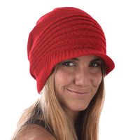 Ribbed Stretchy Slouchy Beanie Cap