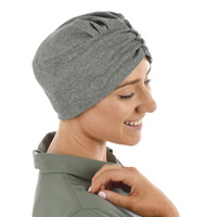 REBECCA COTTON Beanie Turban | Grey - Medium Grey | M/L