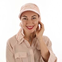 Tennis Visor and Pre-tied Stretch Scarf Set | Pink