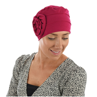 ROSETTE COTTON TURBAN - KERRY | Ruby Pink | M/L