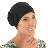 ROSETTE COTTON TURBAN - KERRY | Black | M/L