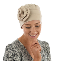 ROSETTE COTTON TURBAN - KERRY | Beige - Light Beige | M/L