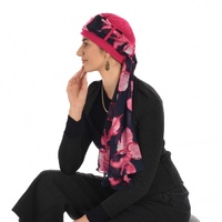 Looped Cotton Turban - Denise | Ruby Pink | S/M |With Sash