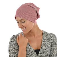 Striped Premium Cotton Beanie - Jodie | Option 3 | Red N White