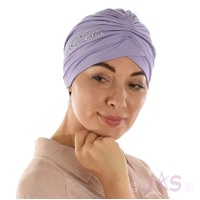Diamante Bamboo Turban - Millie | Lilac Light Purple