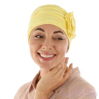 ROSETTE RUCHED BAMBOO TURBAN - HANNAH | Light Yellow
