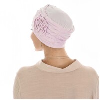 ROSETTE RUCHED BAMBOO TURBAN - HANNAH | Pink