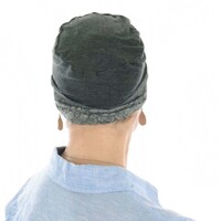 BAMBOO NIGHTCAP HAT LINER - WENDY | Grey - Charcoal Grey