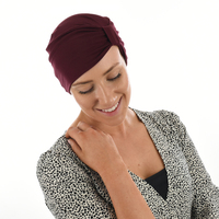 BAMBOO CLASSIC TURBAN - MICHELLE | Red - Wine Maroon Turban ONLY
