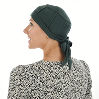 Bamboo Slip-on Cap with Tails - Susan | Green - Dark Green