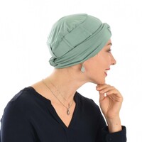 Bamboo Slip-on Cap with Tails - Susan | Sage Green