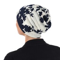 Floral 4 in 1 Magic Headcover | Option 9 | Plant Silhouette White & Navy