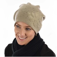 LADIES LUXE BEANIE- ISABELLA | Camel / Dark Beige / Tan