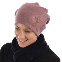 LADIES LUXE BEANIE- ISABELLA | Pink - Dusty Pink