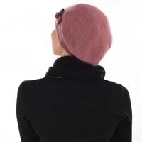 Angora Cosy Cap - Elena | Pink - Dusty Pink