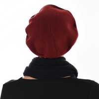 Beaded Beret - Madelyn | Red - Burnt Red / Deep Red