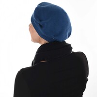 Beaded Beret - Madelyn | Blue - Denim Blue