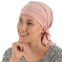 Stretch Chemo Pre-Tied Scarf Ella | Pink - Dusty Pink